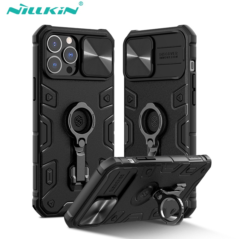 Capa Para iPhone 14 Pro 13 Max NILLKIN CamShield Armor De Câmera E