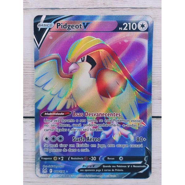 Carta Pokemon Pidgeot V 188 196 Origem Perdida Shopee Brasil