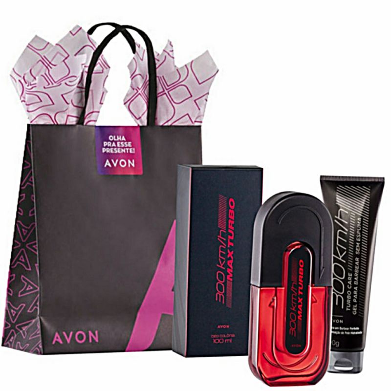 Avon Colônia 300 Km h Max Turbo Presente Kit Shopee Brasil