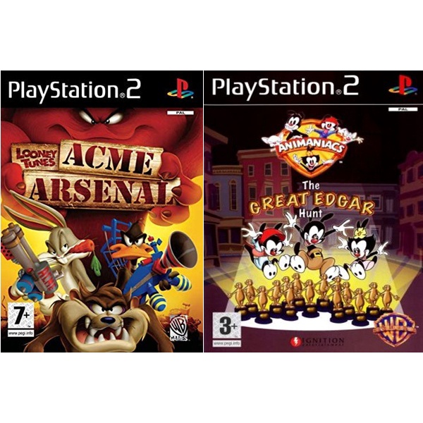 Kit Looney Tunes Acme Arsenal Animaniacs 2 Jogos PS2 Shopee