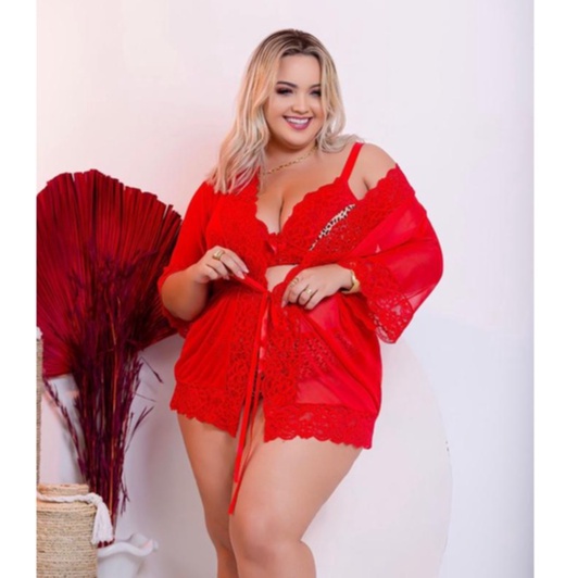 ROBY PLUS SIZE TULE LINGERIE SEXY Shopee Brasil