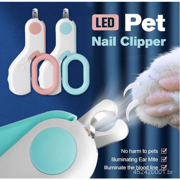 Cortador Aparador De Unha De Cachorro Gato Led Profissional Shopee Brasil