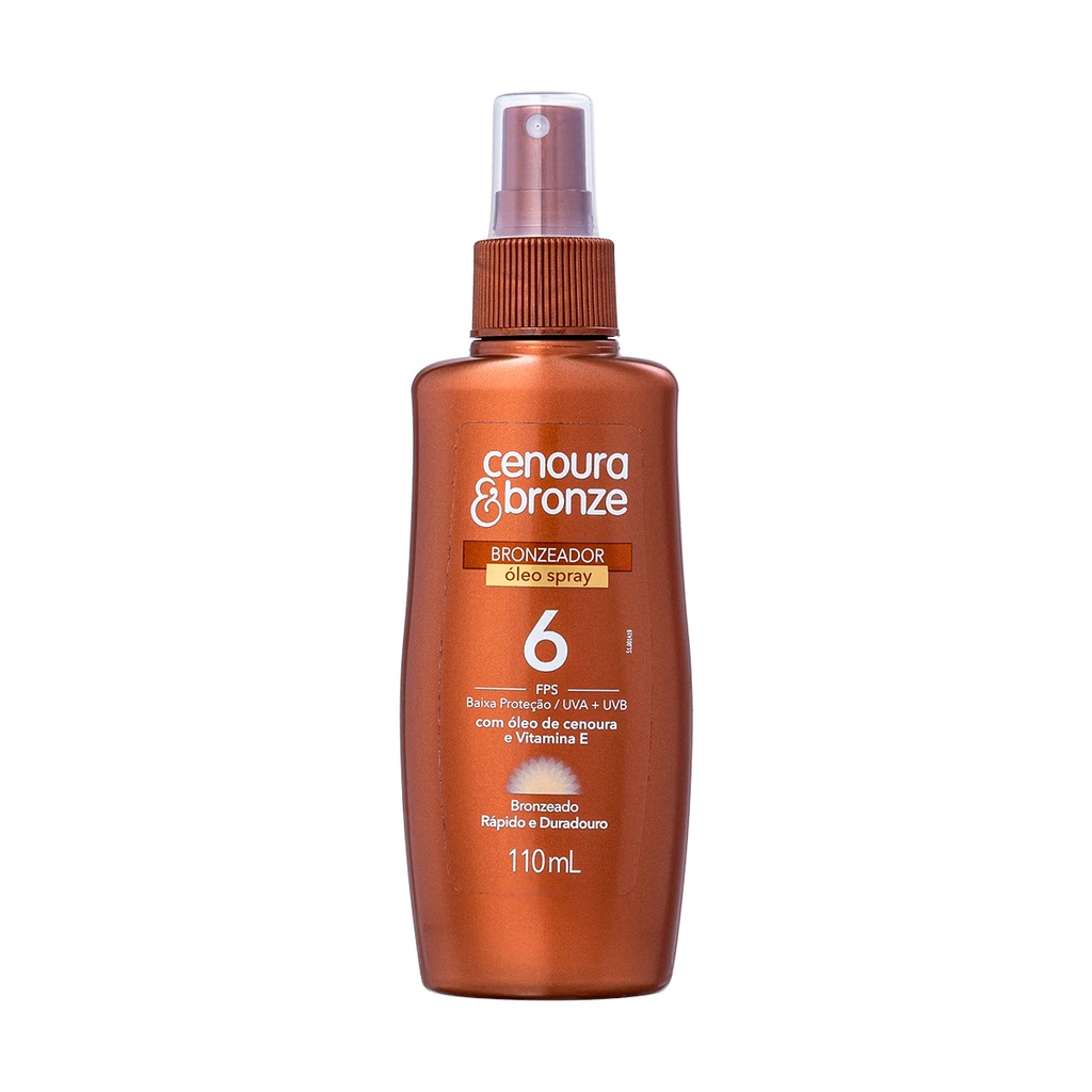 Cenoura Bronze FPS 6 Spray Bronzeador 110ml Shopee Brasil