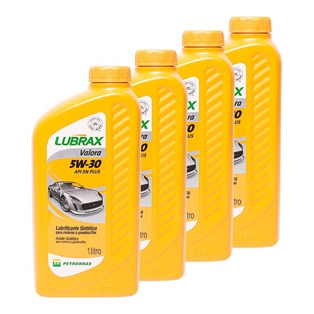 Kit 4l Oleo Lubrificante Sintetico Lubrax Valora Plus 5w30 Shopee Brasil