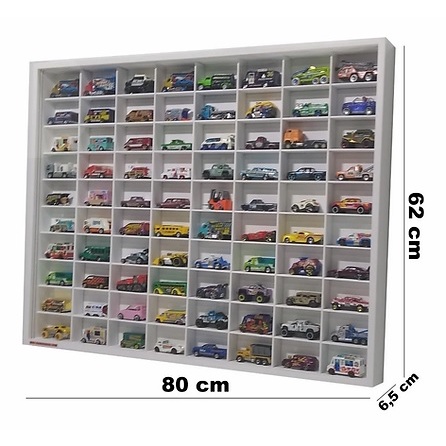 Estante Expositor 80 Nichos Escala 1 64 Coleção Miniaturas Hot Shopee