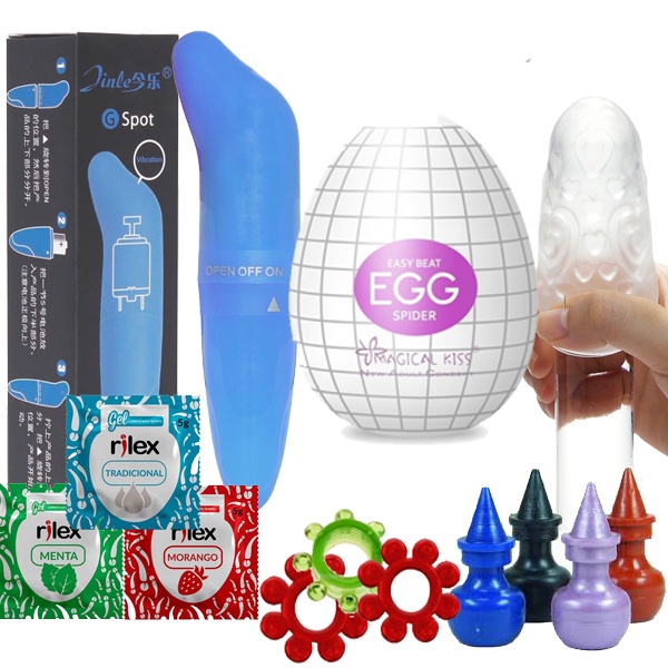 Kit Sex Shop Itens Vibrador Ponto G Egg Masturbador Lubrificante