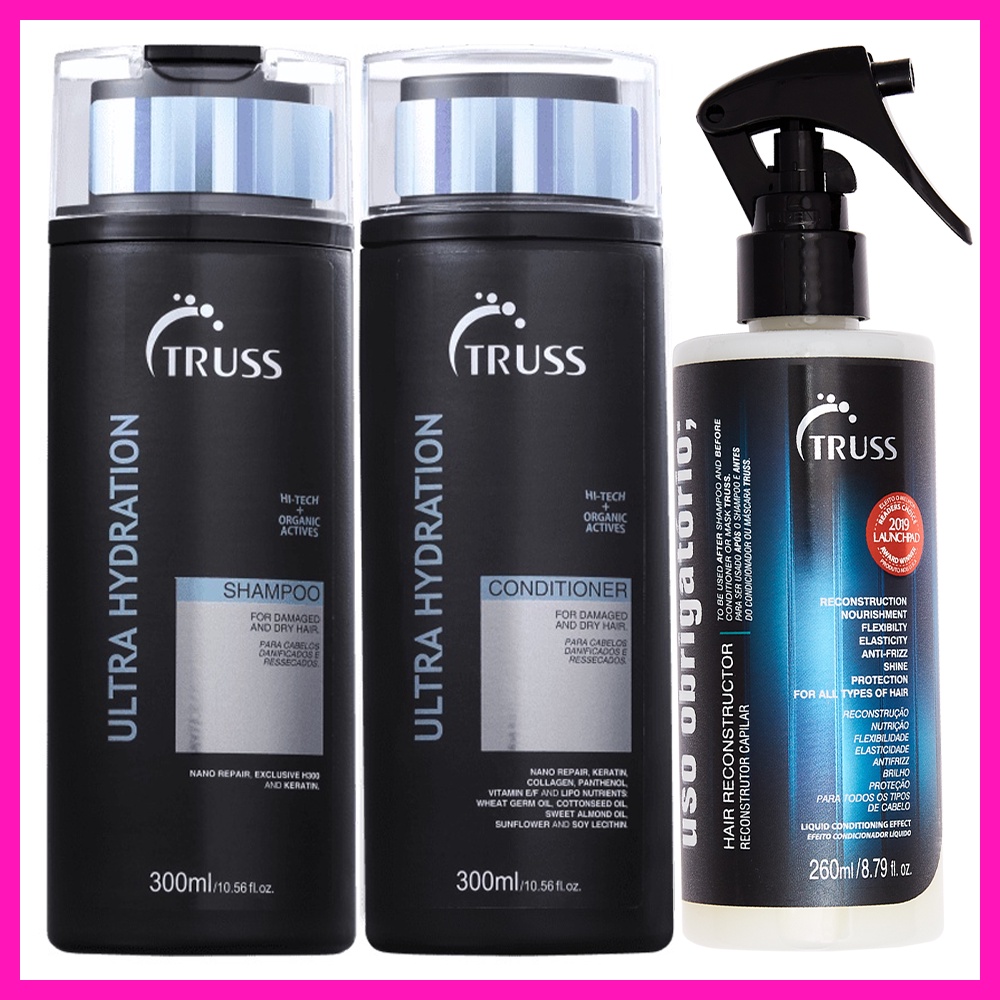 Truss Ultra Hydration Shampoo e Condicionador 300ml Uso Obrigatório