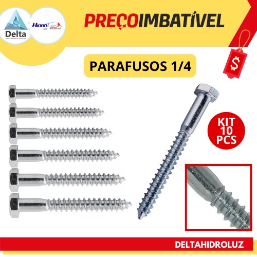 Parafuso Sextavado Rosca Soberba Kit C Pcs Shopee Brasil