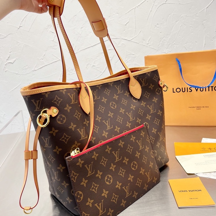 Bolsa De Ombro Louis Vuitton Lv Neverfull Marrom Shopper Bolsa Shopee