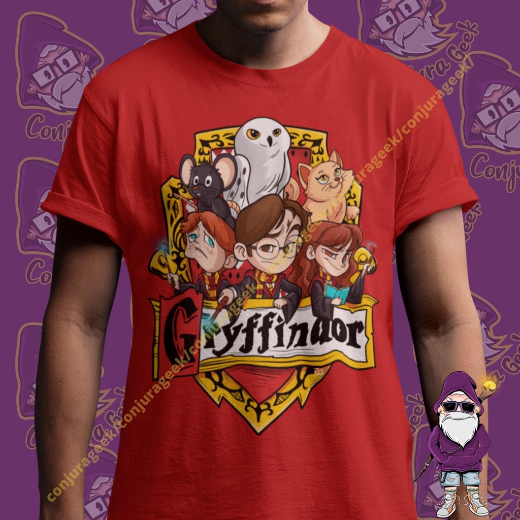 Camiseta Geek Qualidade Premium Filmes Harry Potter Grifin Ria Hogwarts