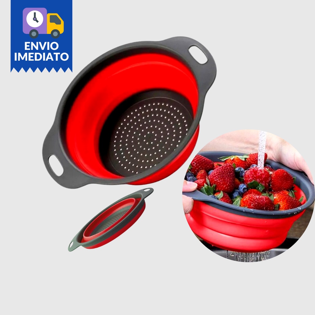 Escorredor Retratil De Silicone Alimentos Legumes Salada Macarr O