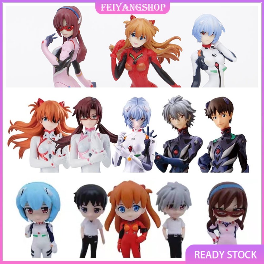 Neon Genesis Eva Evangelion Figuras De Pvc Mari Shinji Rei Asuka Figura