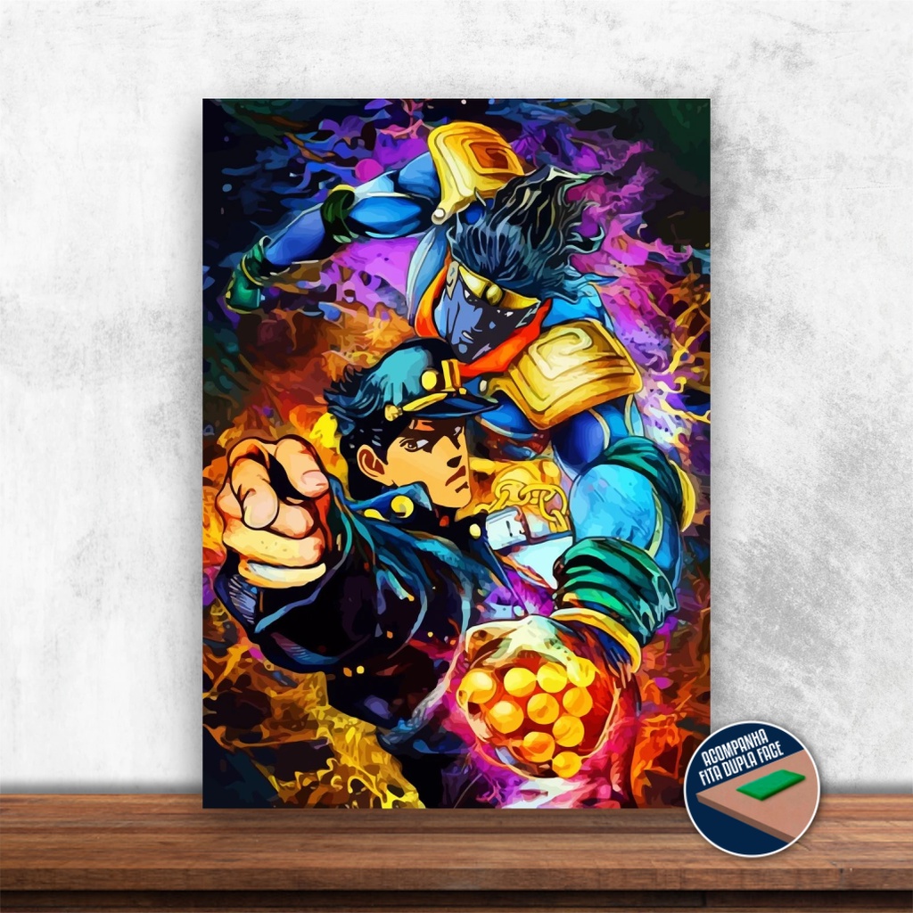 Quadros Jotaro Kujo Em Mdf X Cm Animes Geek Nerd Jojo S