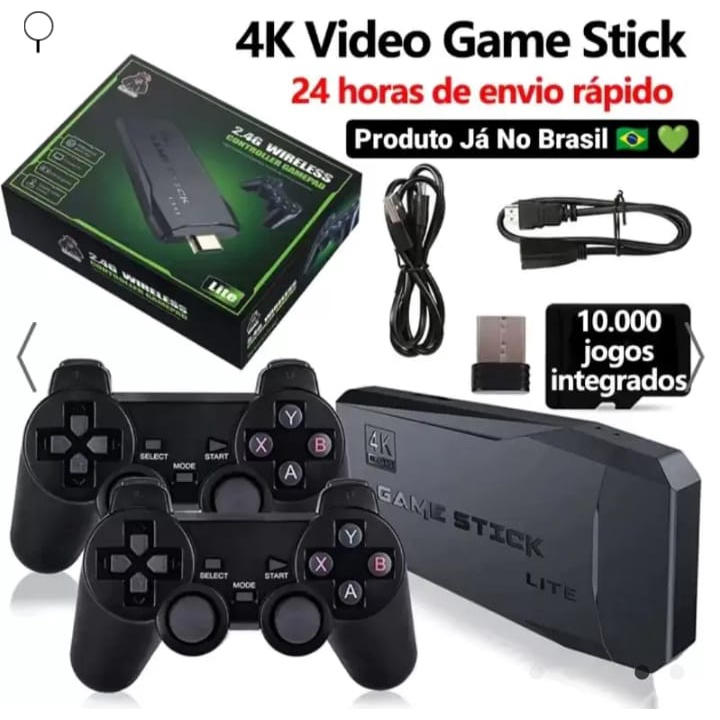 Video Game Stick K Mil Jogos Retro Antigo Controles Sem Fio