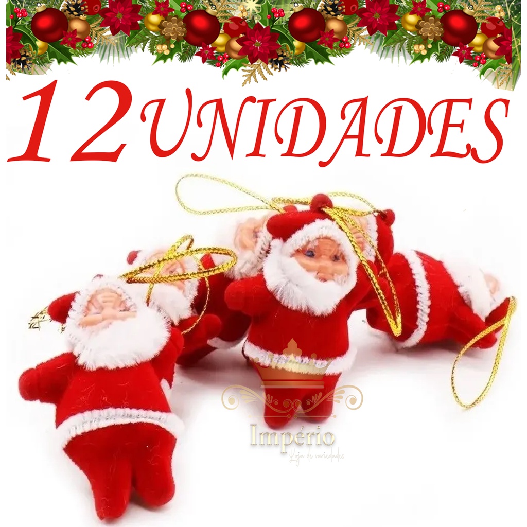 Kit Mini Papai Noel Pendente De Rvore Enfeite Natal Boneco Noel Cm