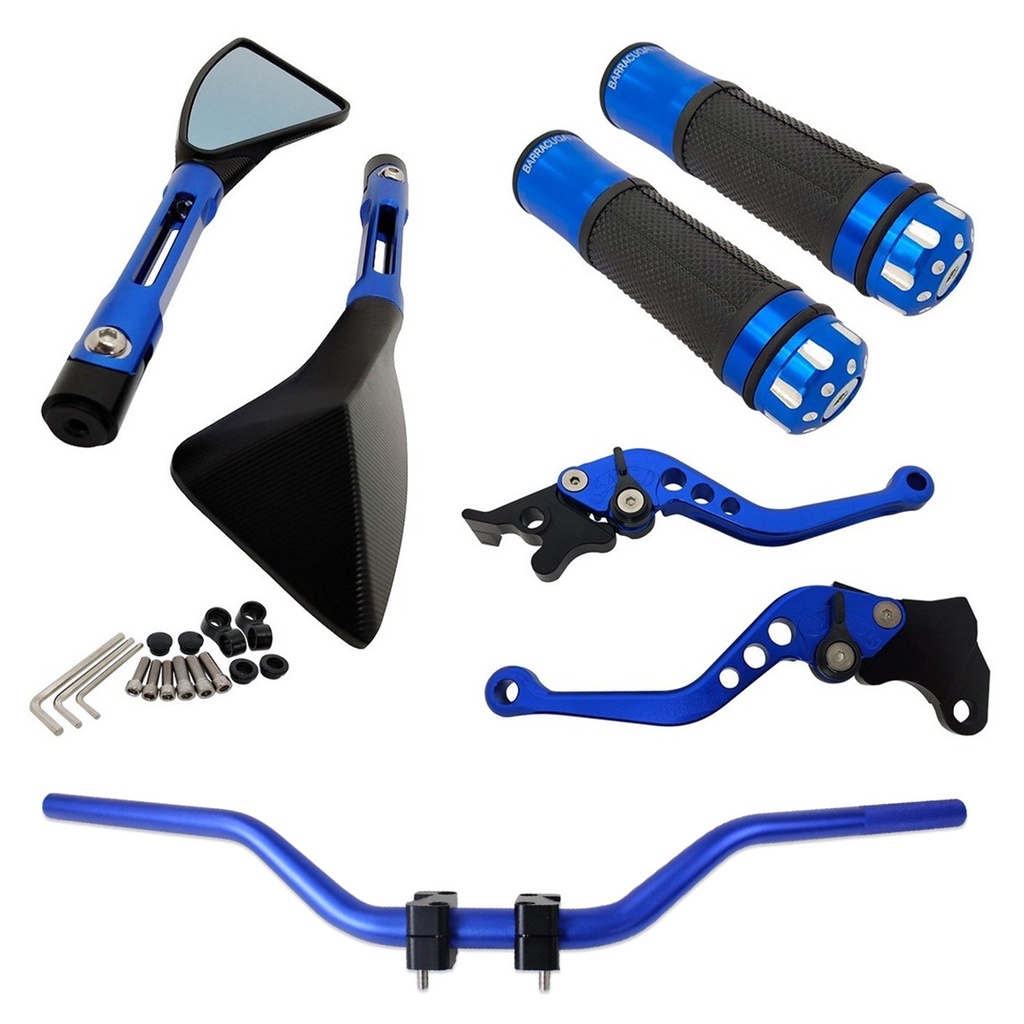 Kit Retrovisor Manete Manopla Guidão Naked Modelo Esportivo Cbx Twister