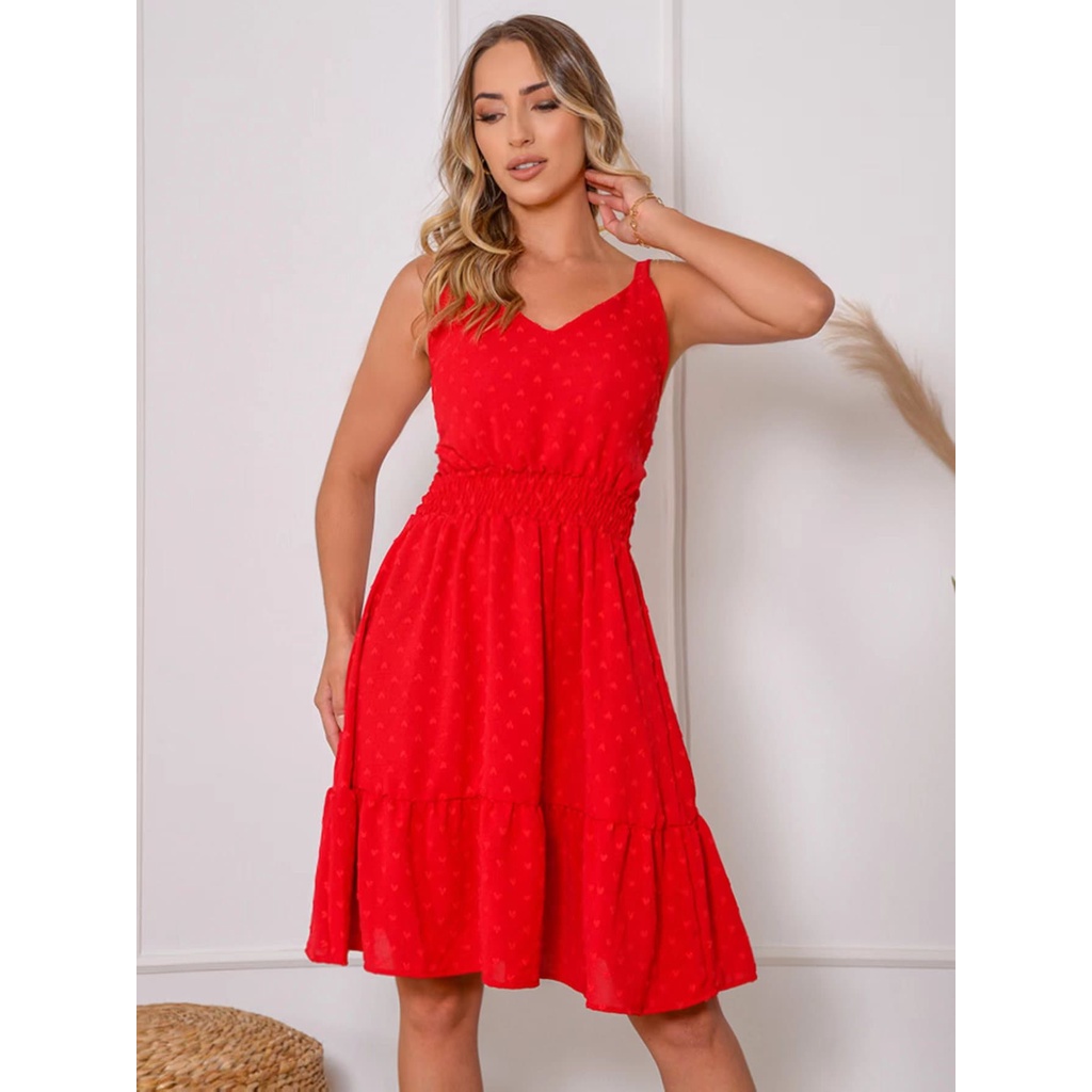 Vestido Curto Feminino Midi Alça e Bojo Entrega Rapida 003 Shopee