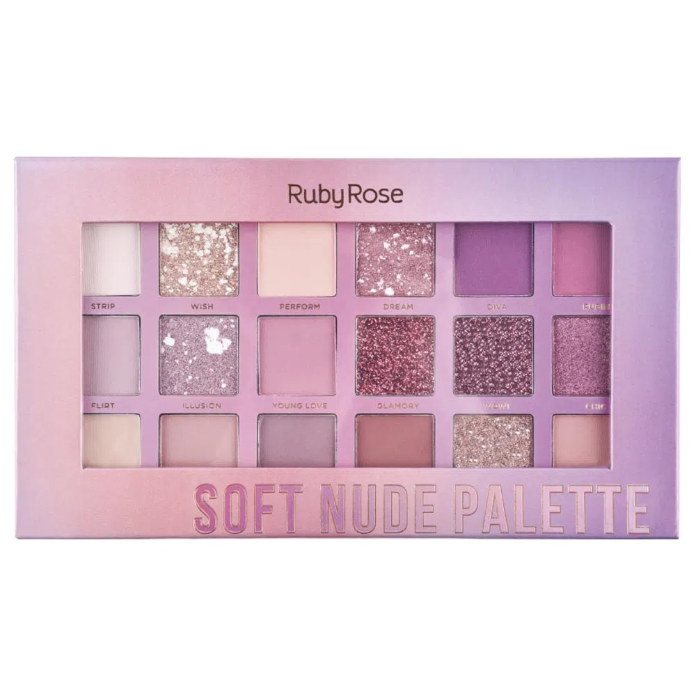 PALETA DE SOMBRAS SOFT NUDE FEELS HB RUBY ROSE Shopee Brasil