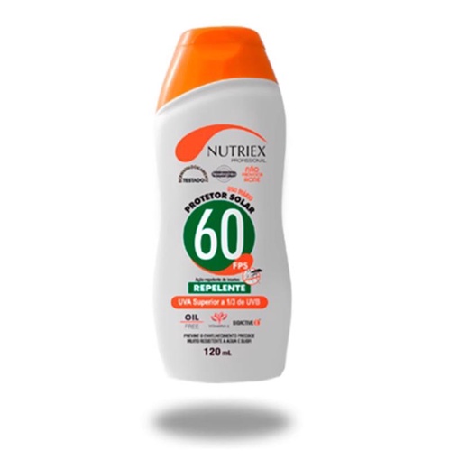 Protetor Solar Nutriex Profissional Fps 60 Ação Repelente 120ml