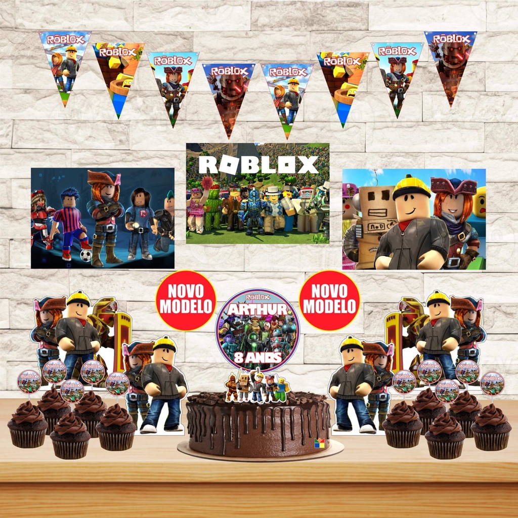 Kit Roblox Festa Um Bolinho Shopee Brasil