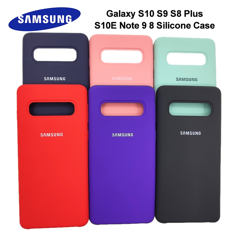 100 Original Samsung Galaxy S10 S9 S8 Plus S10E Nota 9 8 Silicone