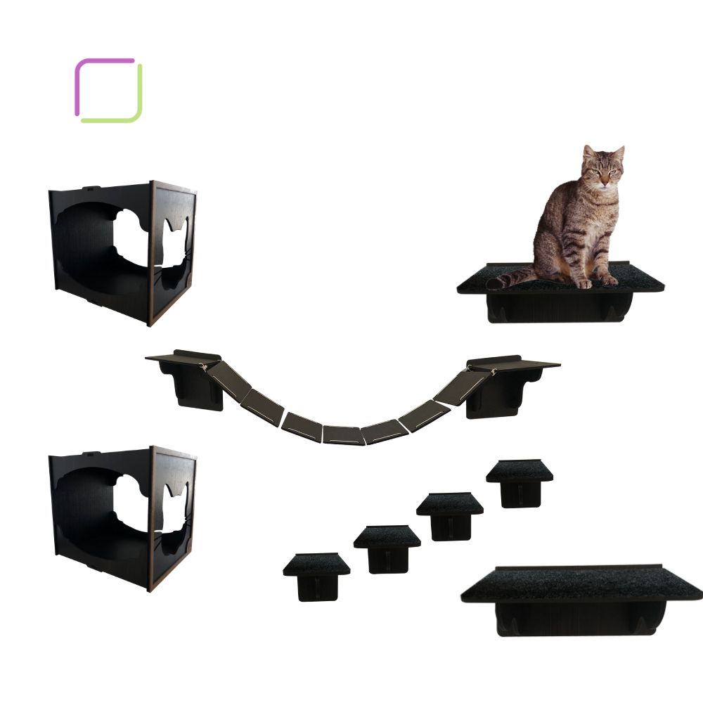 Playground Para Gatos Kits Refor Ado Suspenso De Parede Rede Ponte