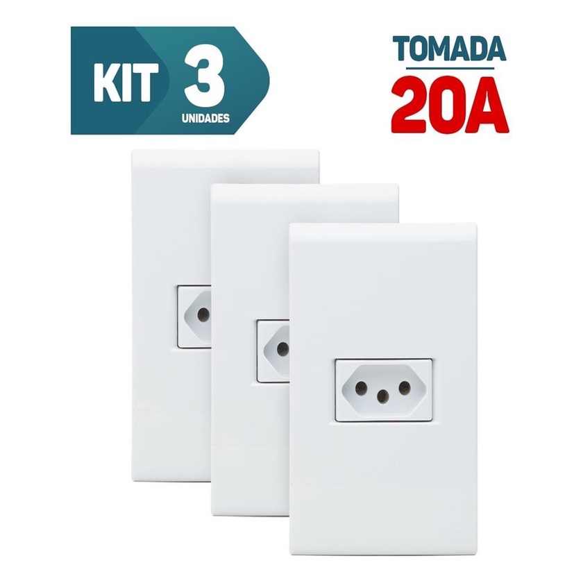 Kit 3x Conjunto Tramontina Liz Placa 4x2 Tomada 2p T 10a Shopee Brasil