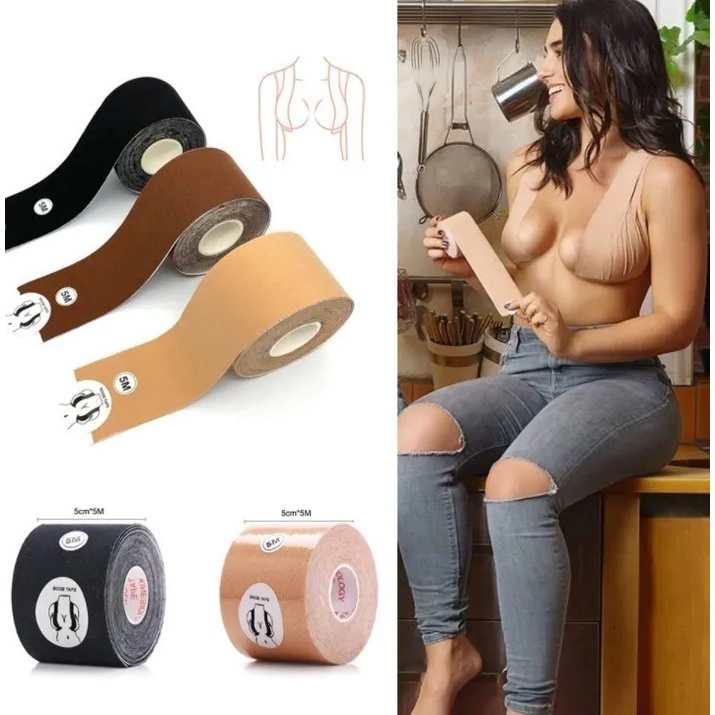 Sutiã Fita Levanta Seios Peito Adesivo Discreto Boob Tape Seio Fita