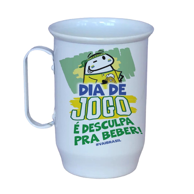 Caneca Copa Do Mundo Flork 600ml Para Tomar Cerveja Em Clima De Jogo