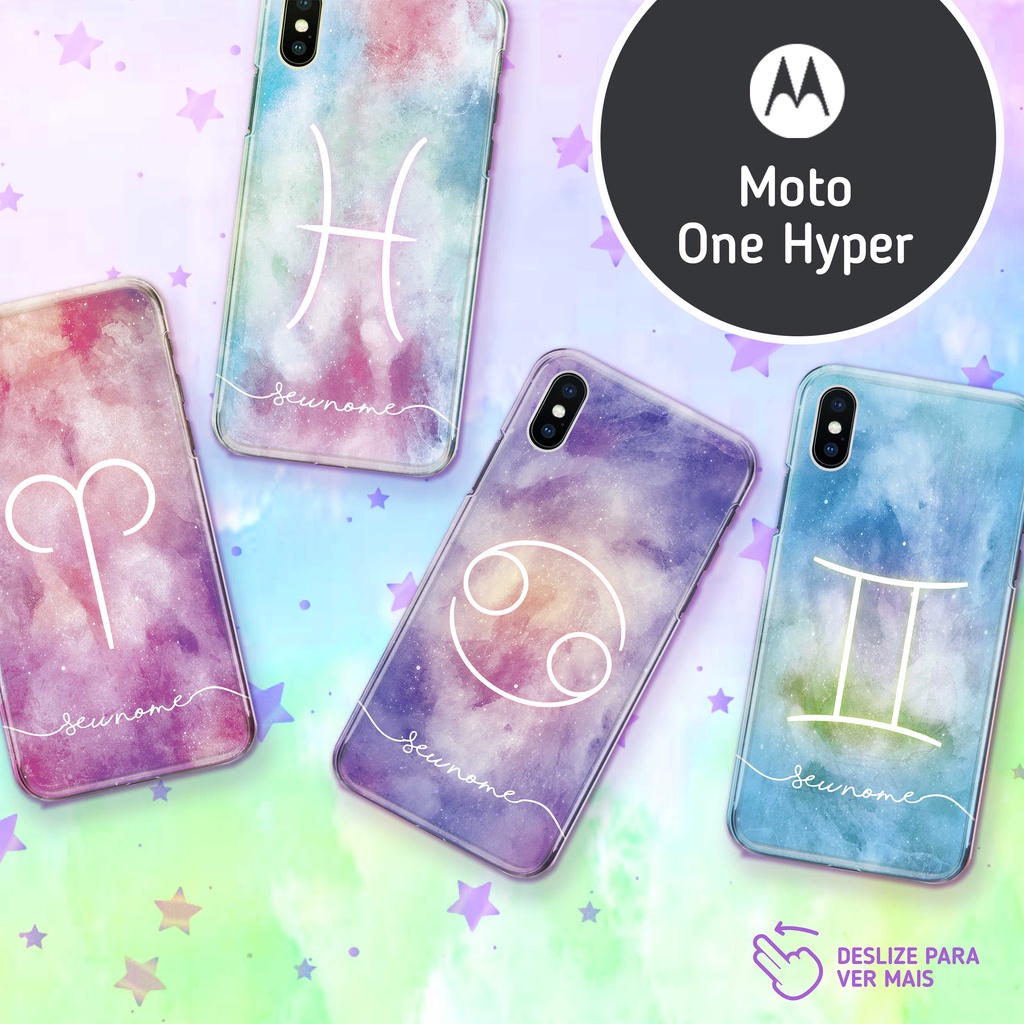 Capa Capinha Moto One Hyper Signos Personalizada Nome Shopee