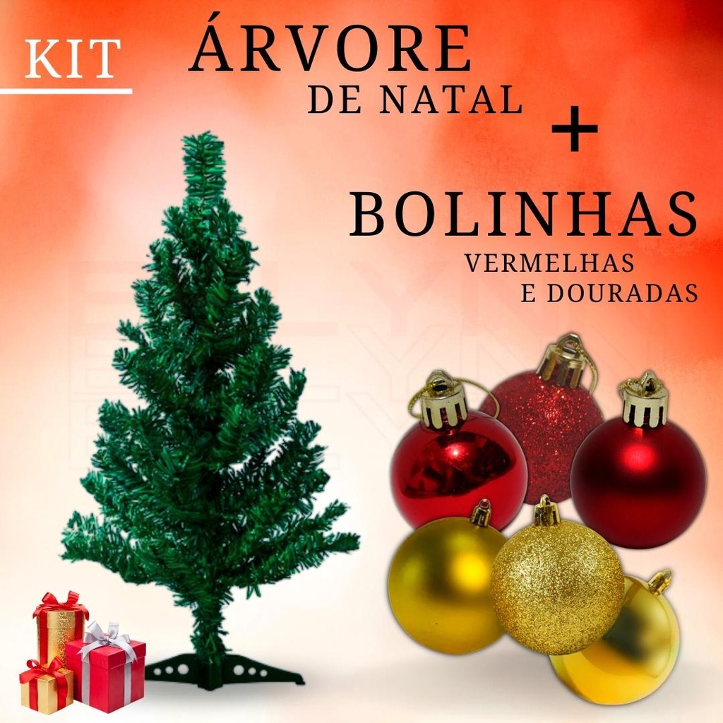 Kit Arvore De Natal Mais Bolinhas De Natal E Mimo Shopee Brasil