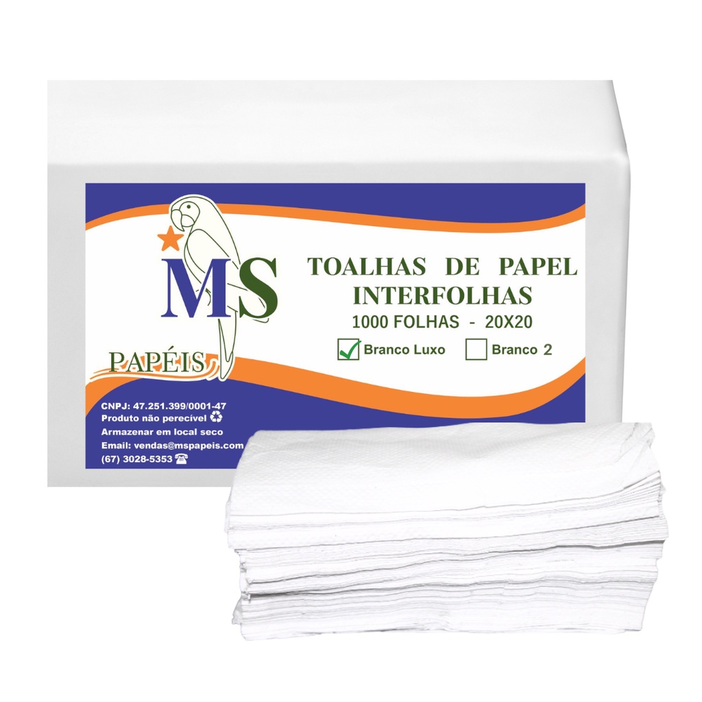 Papel Toalha Interfolha Branco Luxo Folhas Shopee Brasil