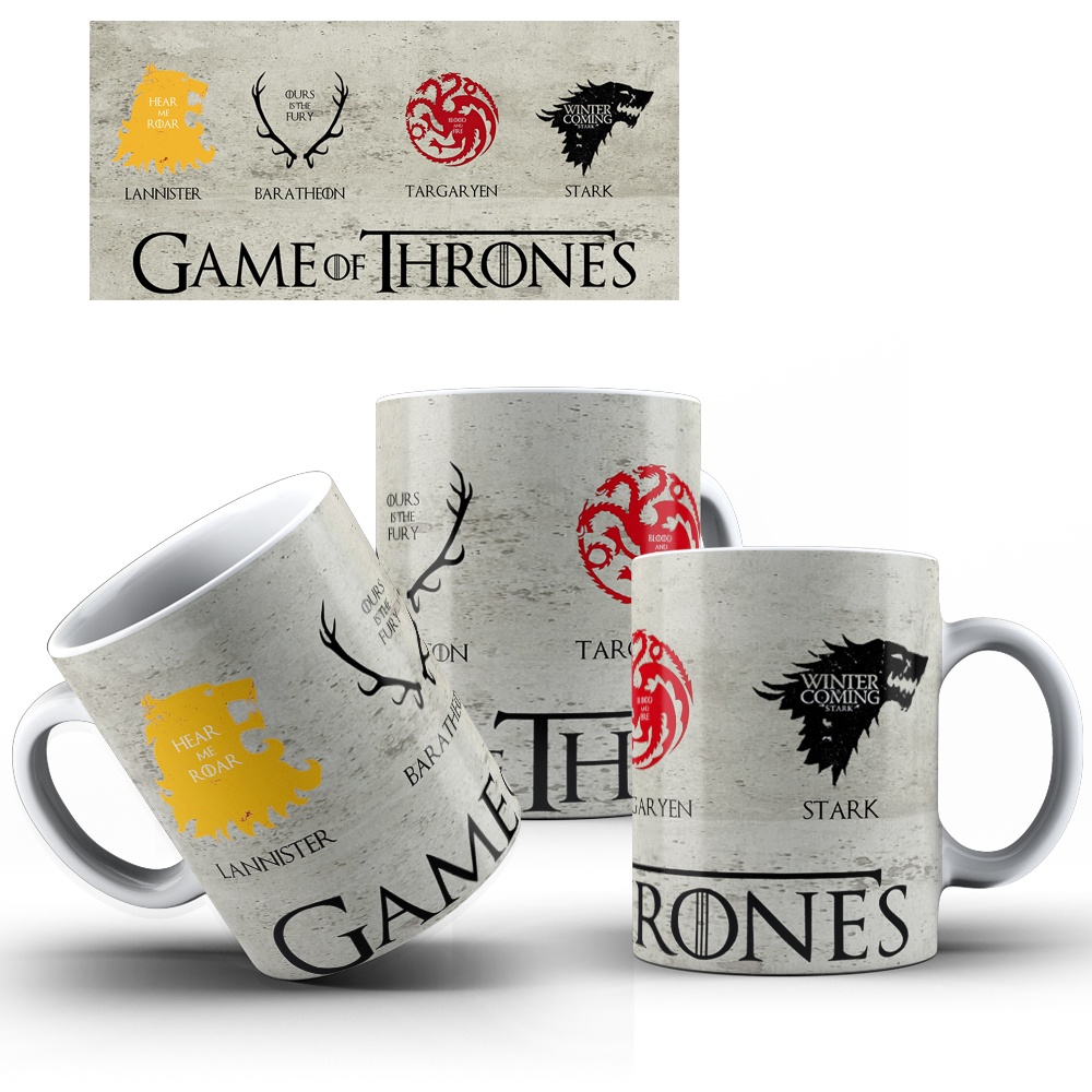 Caneca Game Of Thrones Seu Nome De Porcelana V Rios Modelos