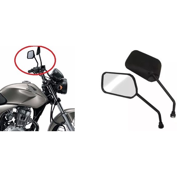 Retrovisor Moto Titan 150 Modelo Original Gvs Par Shopee Brasil