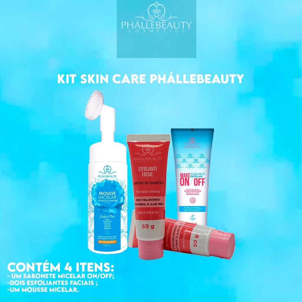 Kit Skin Care 4 Itens Phállebeauty Shopee Brasil