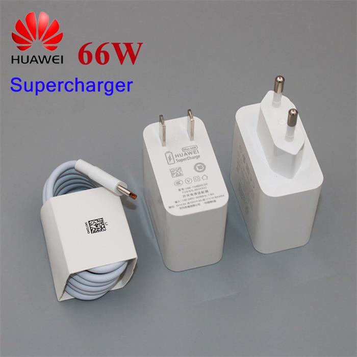 Huawei 66W Carregador Super Ue Eua Adaptador De Energia 6A Supercharge