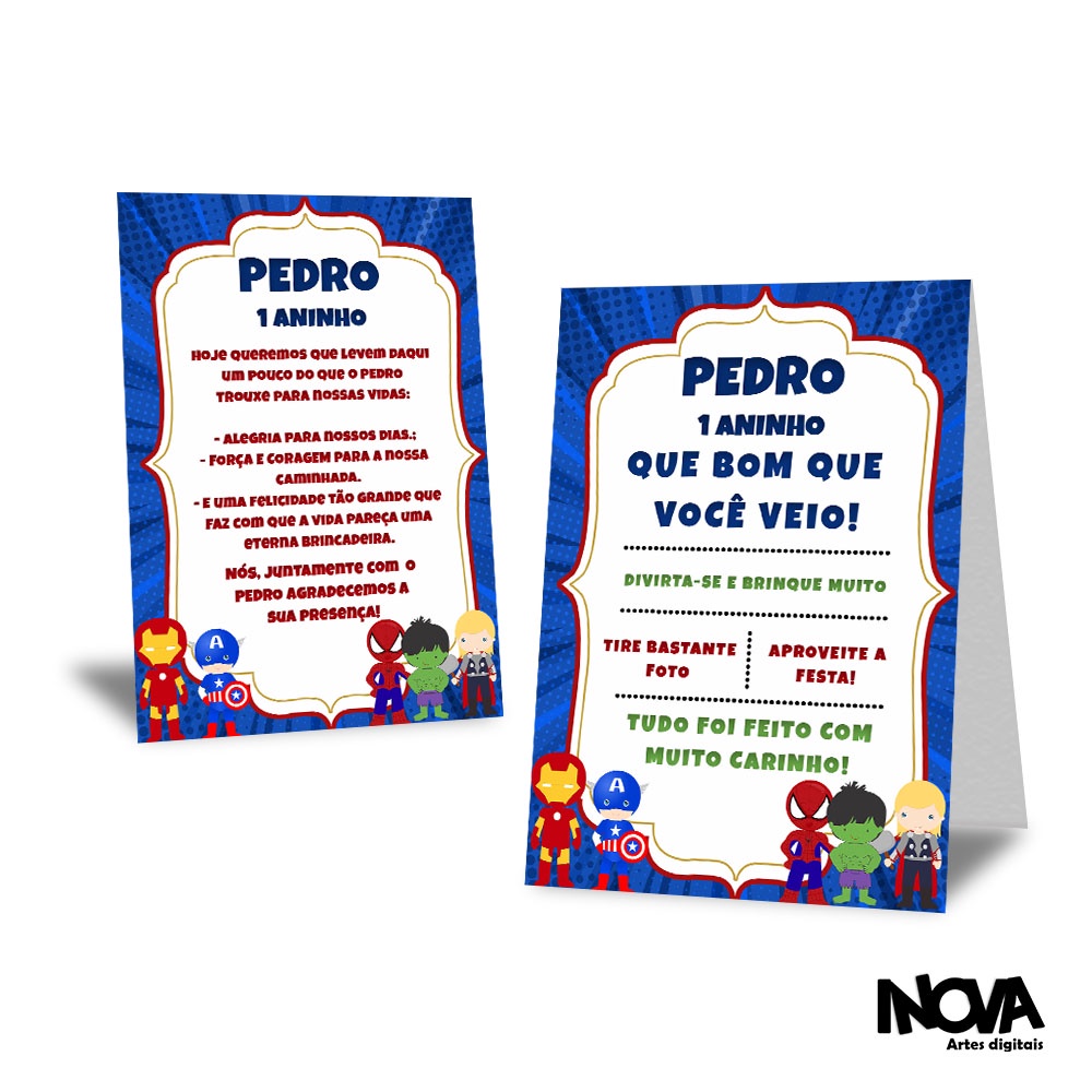 10 Agradecimentos De Festa Tema Os Vingadores Shopee Brasil