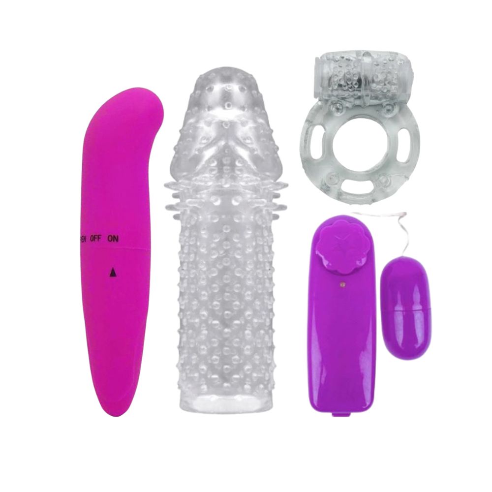 Kit Sex Shop Vibrador Feminino Pontog Aveludado Vibrador Bullet