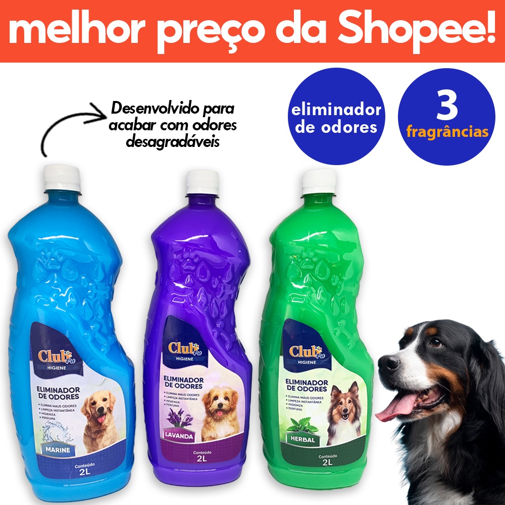 Desinfetante Eliminador De Odores Club Pet L Shopee Brasil