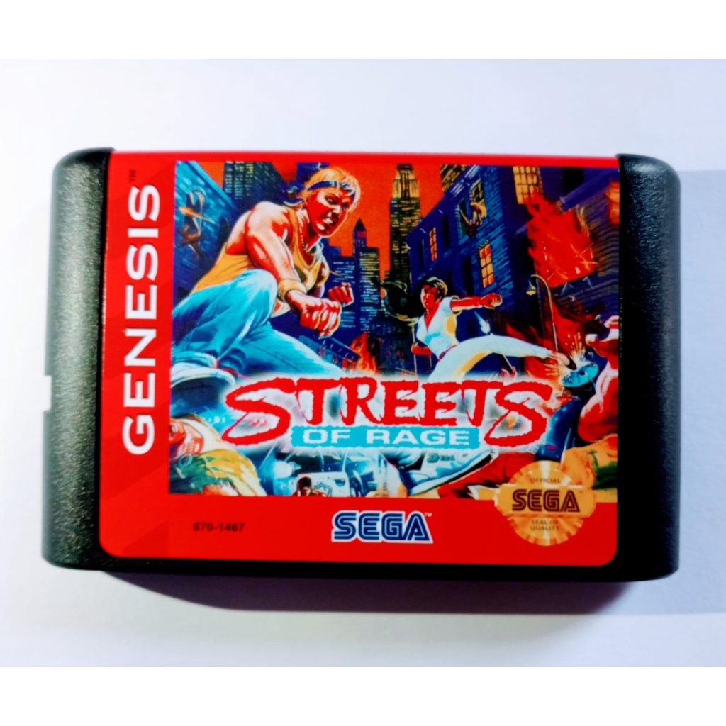 Fita Streets Of Rage Cartucho Jogo Para Mega Drive Sega Genesis