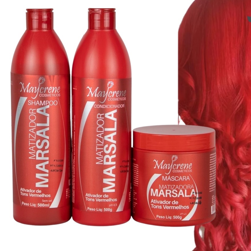 Kit Matizador Marsala Maycrene Shamp Cond M Sc Shopee Brasil