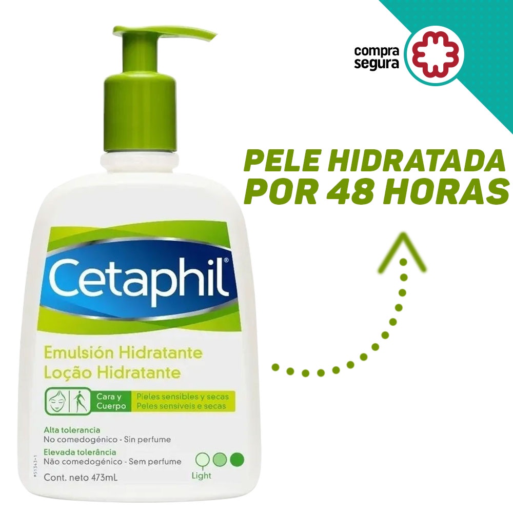 Cetaphil Loção Hidratante Corporal Seca E Sensível Pele Hidratada 473g