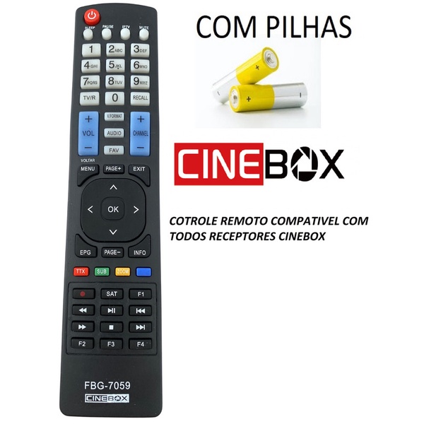 Controle Cinebox Fantasia Hd Duo X X S Z Dual Core Pronta Entrega