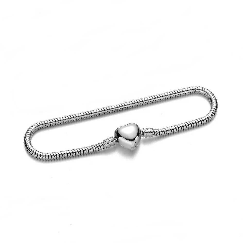 Pulseira Para Berloques Em A O Inox Fecho Cora O Shopee Brasil