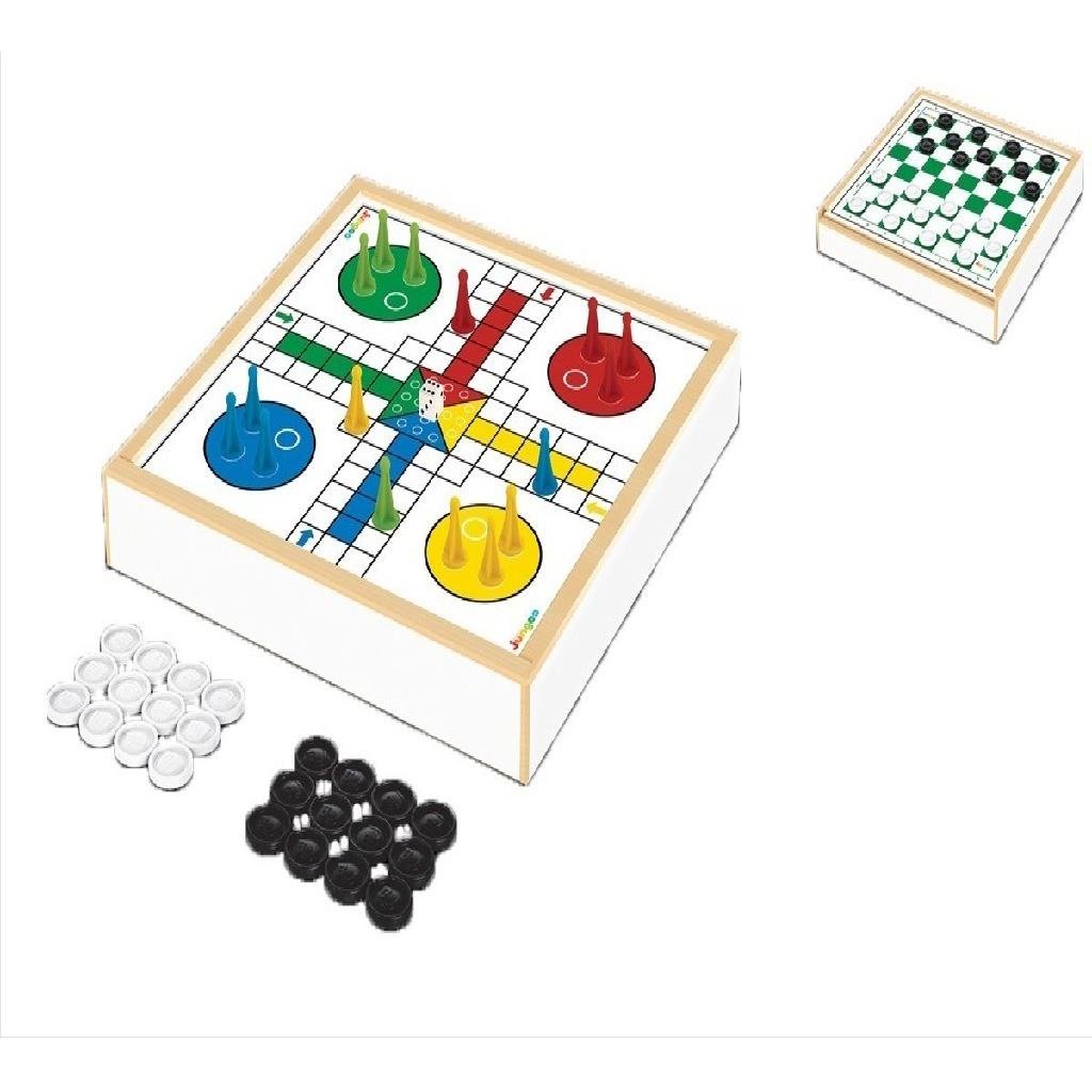 Jogo Dama E Ludo 60 236 Estojo Luxo Em Madeira Mdf Shopee Brasil