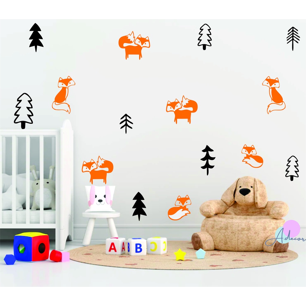 Adesivo De Raposa Decoracao Quarto Infantil Shopee Brasil