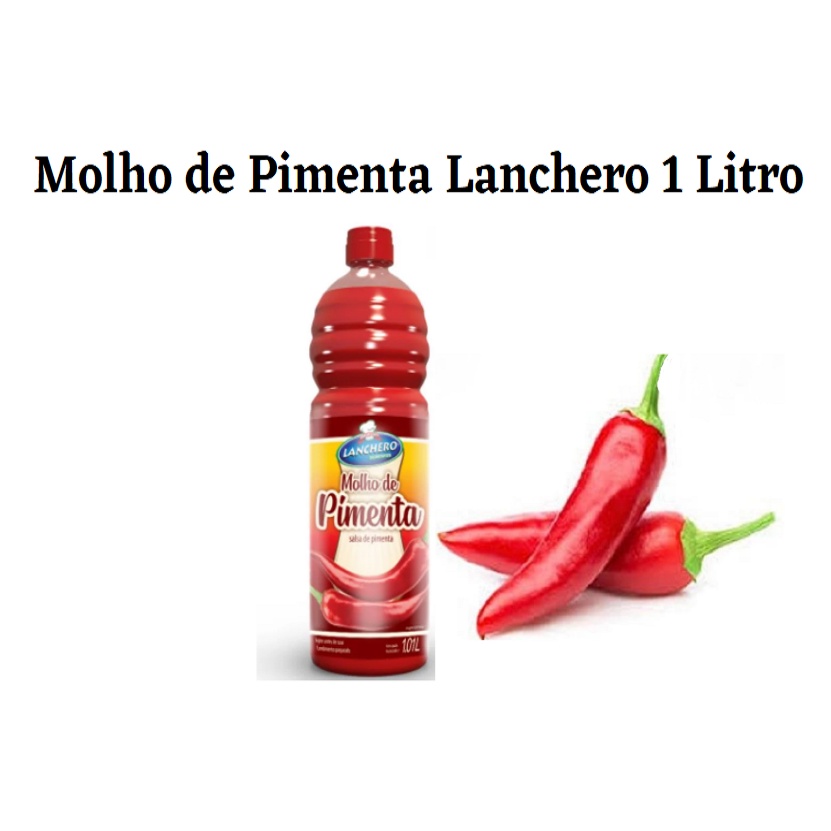 Molho De Pimenta Vermelha Picante Litro Lanchero Oferta Shopee Brasil