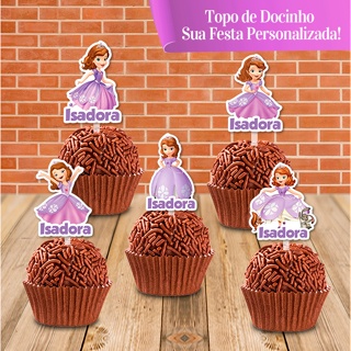 20 Topos De Docinhos Personalizado Princesa Sofia Shopee Brasil