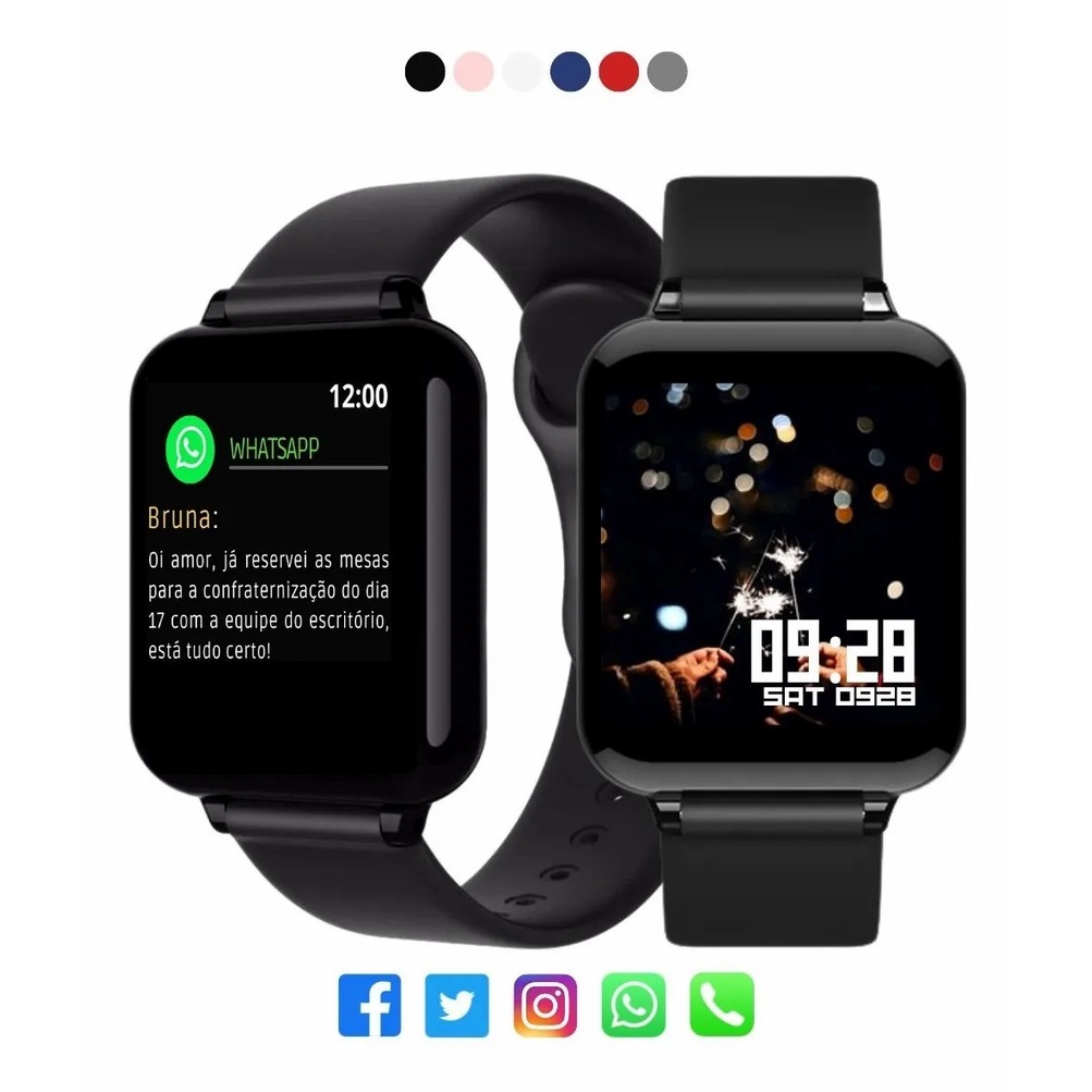 Rel Gio Smartwatch B Para Homens E Mulheres Android Ios Shopee Brasil