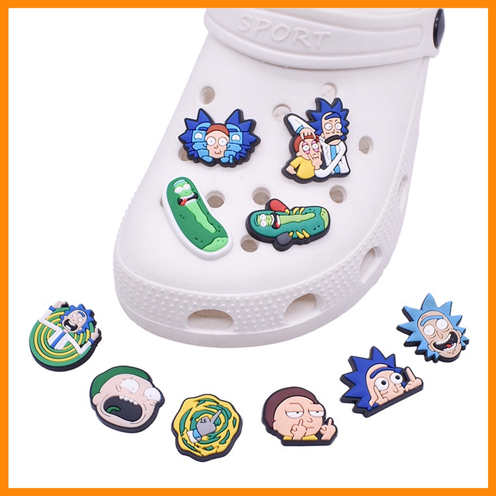 Sapatos Charmosos Para Crocs Jibbitz Rick Y Morty DIY Presentes De